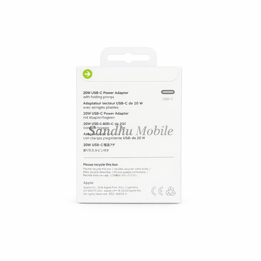 Apple 20W Original Charging Power Adapter (3-Pin)