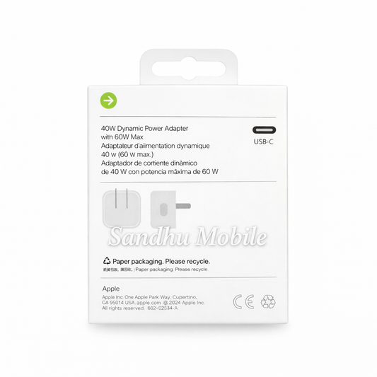 Apple 40W C Port Power Adapter (Master Replica)